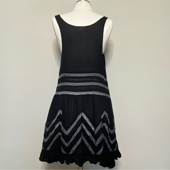 Intimately Free People Black Voile Trapeze Dress, size Small - Picture 5 of 15